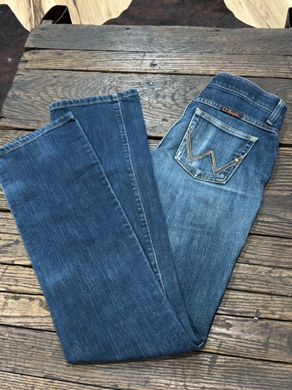 Wrangler Q-Baby Blue Denim Western Bootcut Jeans 3/4x36